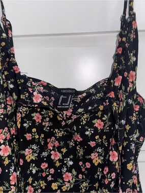 Forever 21 Black Floral Maxi Sundress
